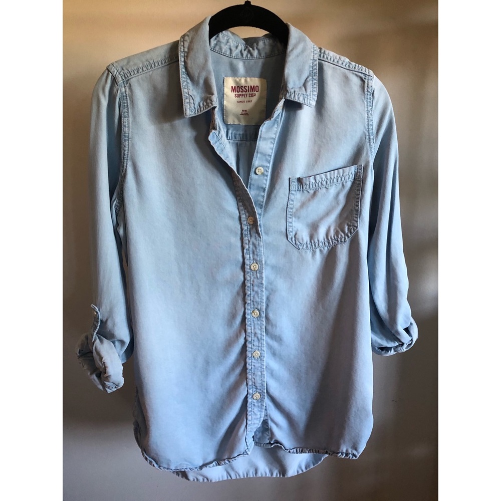 Mossimo chambray button up long sleeve